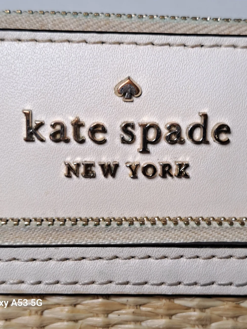 kate spade Beige Pineapple Straw Wristlet - Picture 5 of 8